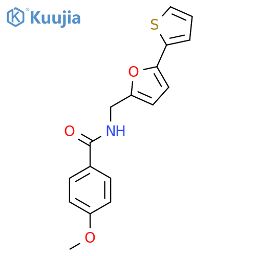 4-methoxy-N-{5-(thiophen-2-yl)furan-2-ylmethyl}benzamide structure