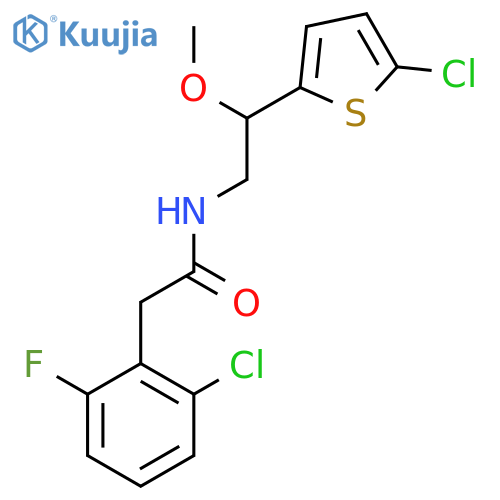 2-(2-chloro-6-fluorophenyl)-N-[2-(5-chlorothiophen-2-yl)-2-methoxyethyl]acetamide structure