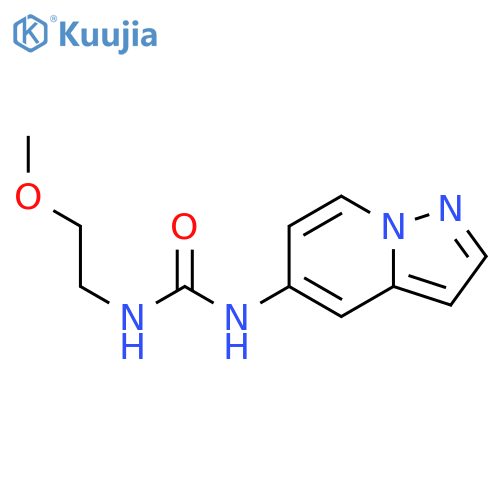 3-(2-methoxyethyl)-1-{pyrazolo[1,5-a]pyridin-5-yl}urea structure
