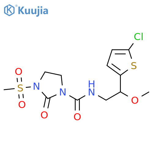 N-[2-(5-chlorothiophen-2-yl)-2-methoxyethyl]-3-methanesulfonyl-2-oxoimidazolidine-1-carboxamide structure