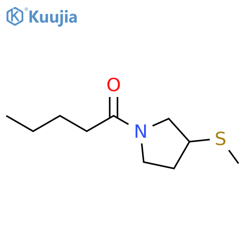 1-[3-(methylsulfanyl)pyrrolidin-1-yl]pentan-1-one structure