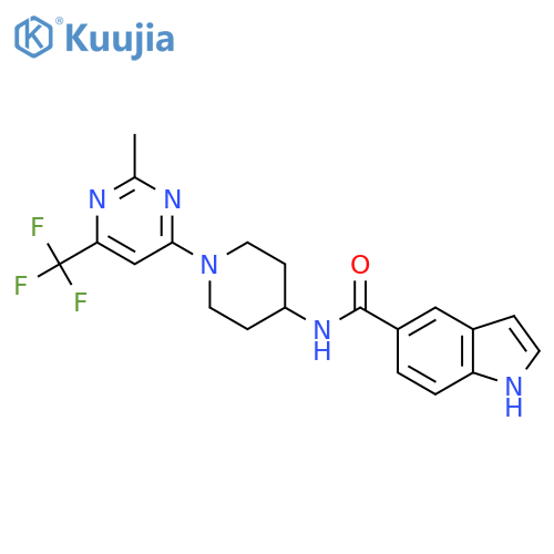 N-{1-[2-methyl-6-(trifluoromethyl)pyrimidin-4-yl]piperidin-4-yl}-1H-indole-5-carboxamide structure