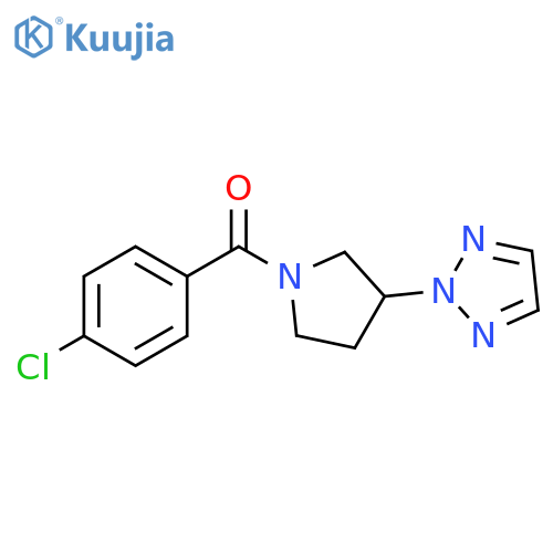 (4-Chlorophenyl)[3-(2H-1,2,3-triazol-2-yl)-1-pyrrolidinyl]methanone structure