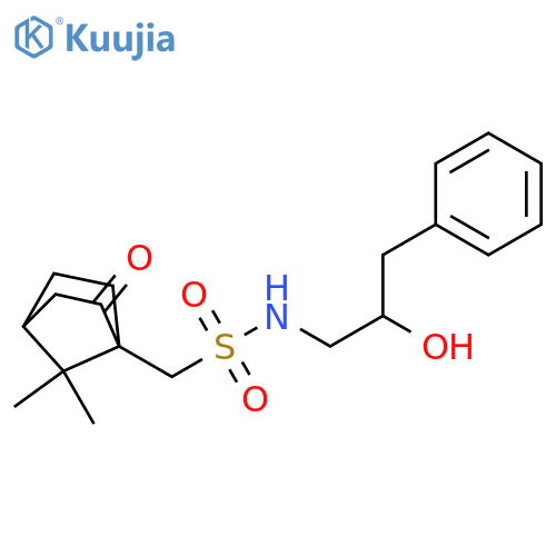 1-{7,7-dimethyl-2-oxobicyclo2.2.1heptan-1-yl}-N-(2-hydroxy-3-phenylpropyl)methanesulfonamide structure