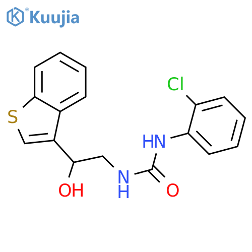 3-[2-(1-benzothiophen-3-yl)-2-hydroxyethyl]-1-(2-chlorophenyl)urea structure