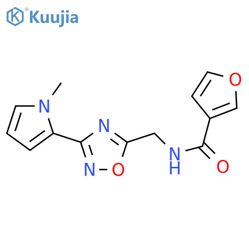 N-{3-(1-methyl-1H-pyrrol-2-yl)-1,2,4-oxadiazol-5-ylmethyl}furan-3-carboxamide structure