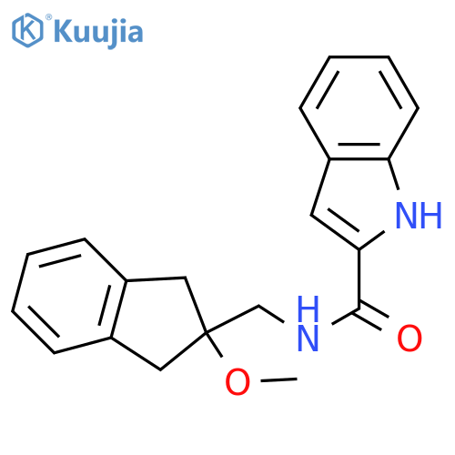 N-[(2-methoxy-2,3-dihydro-1H-inden-2-yl)methyl]-1H-indole-2-carboxamide structure