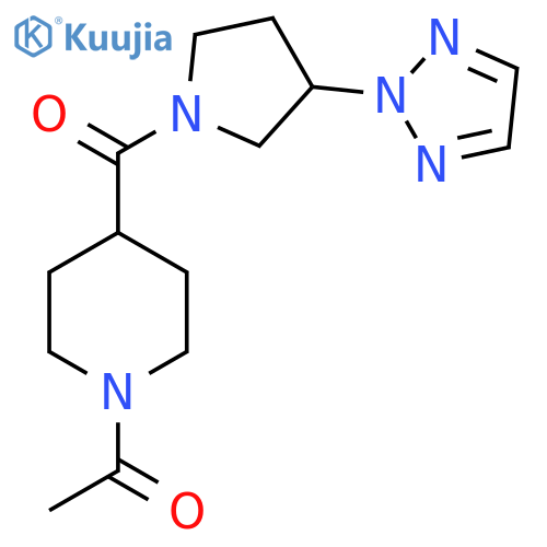 1-{4-3-(2H-1,2,3-triazol-2-yl)pyrrolidine-1-carbonylpiperidin-1-yl}ethan-1-one structure