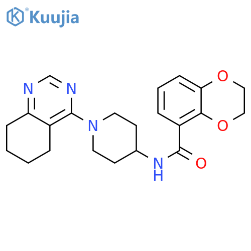 N-[1-(5,6,7,8-tetrahydroquinazolin-4-yl)piperidin-4-yl]-2,3-dihydro-1,4-benzodioxine-5-carboxamide structure