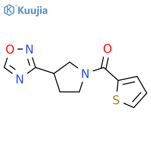 3-1-(thiophene-2-carbonyl)pyrrolidin-3-yl-1,2,4-oxadiazole structure