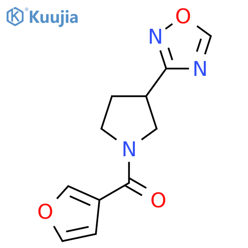 3-1-(furan-3-carbonyl)pyrrolidin-3-yl-1,2,4-oxadiazole structure
