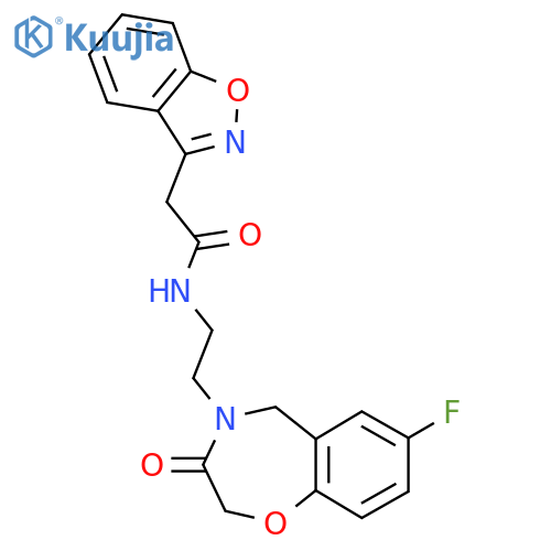 2-(1,2-benzoxazol-3-yl)-N-[2-(7-fluoro-3-oxo-2,3,4,5-tetrahydro-1,4-benzoxazepin-4-yl)ethyl]acetamide structure
