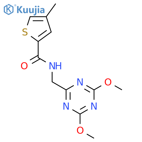 N-(4,6-dimethoxy-1,3,5-triazin-2-yl)methyl-4-methylthiophene-2-carboxamide structure
