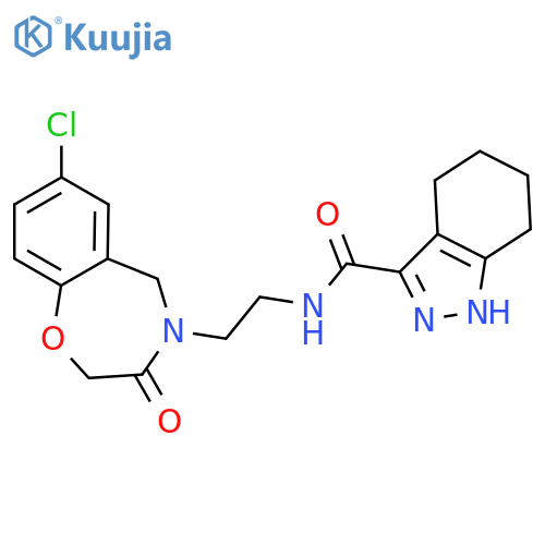 N-2-(7-chloro-3-oxo-2,3,4,5-tetrahydro-1,4-benzoxazepin-4-yl)ethyl-4,5,6,7-tetrahydro-1H-indazole-3-carboxamide structure
