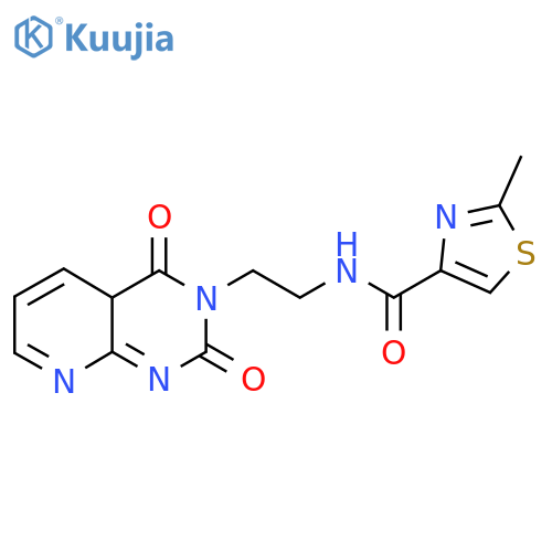 N-(2-{2,4-dioxo-1H,2H,3H,4H-pyrido[2,3-d]pyrimidin-3-yl}ethyl)-2-methyl-1,3-thiazole-4-carboxamide structure
