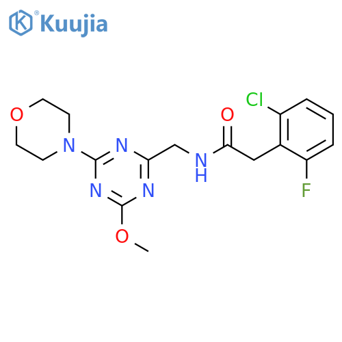 2-(2-chloro-6-fluorophenyl)-N-{4-methoxy-6-(morpholin-4-yl)-1,3,5-triazin-2-ylmethyl}acetamide structure