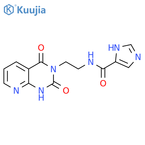 N-(2-{2,4-dioxo-1H,2H,3H,4H-pyrido2,3-dpyrimidin-3-yl}ethyl)-1H-imidazole-5-carboxamide structure