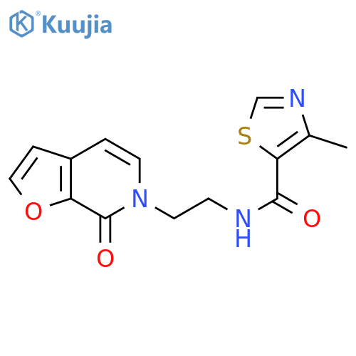 4-methyl-N-(2-{7-oxo-6H,7H-furo2,3-cpyridin-6-yl}ethyl)-1,3-thiazole-5-carboxamide structure