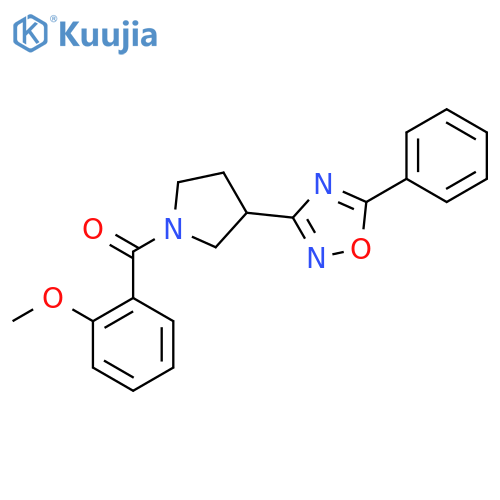3-1-(2-methoxybenzoyl)pyrrolidin-3-yl-5-phenyl-1,2,4-oxadiazole structure