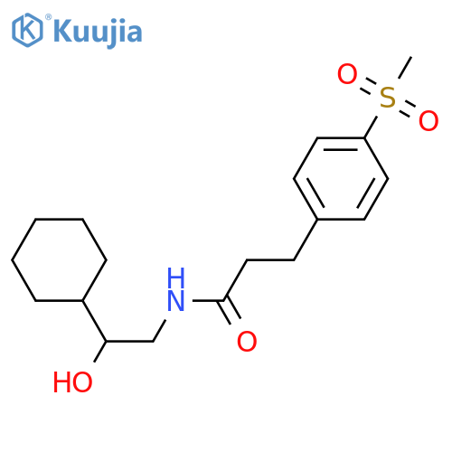 N-(2-cyclohexyl-2-hydroxyethyl)-3-(4-methanesulfonylphenyl)propanamide structure