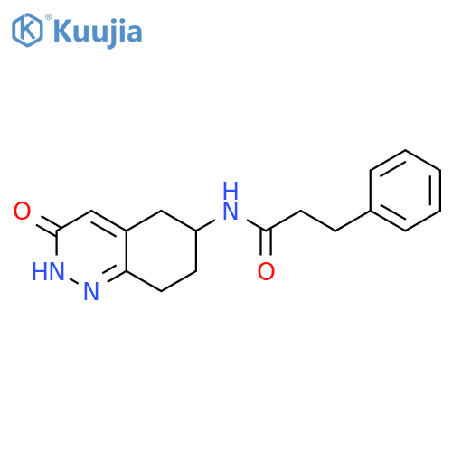 N-(3-oxo-2,3,5,6,7,8-hexahydrocinnolin-6-yl)-3-phenylpropanamide structure