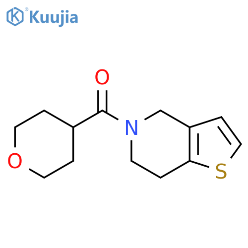 5-(oxane-4-carbonyl)-4H,5H,6H,7H-thieno3,2-cpyridine structure