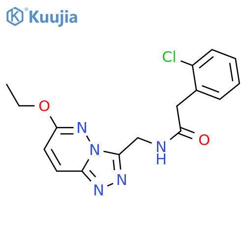 2-(2-chlorophenyl)-N-({6-ethoxy-[1,2,4]triazolo[4,3-b]pyridazin-3-yl}methyl)acetamide structure