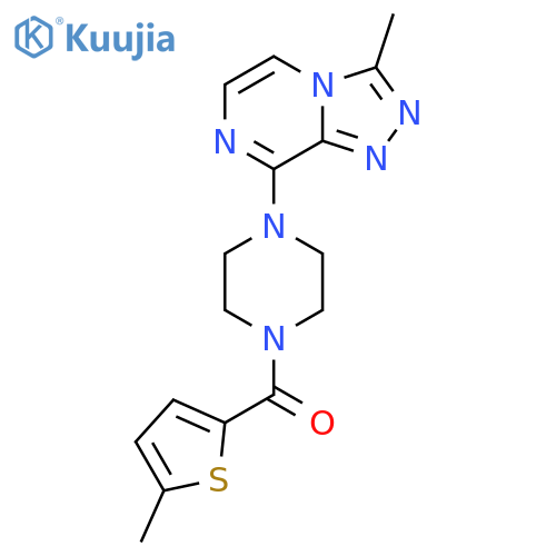 1-{3-methyl-[1,2,4]triazolo[4,3-a]pyrazin-8-yl}-4-(5-methylthiophene-2-carbonyl)piperazine structure