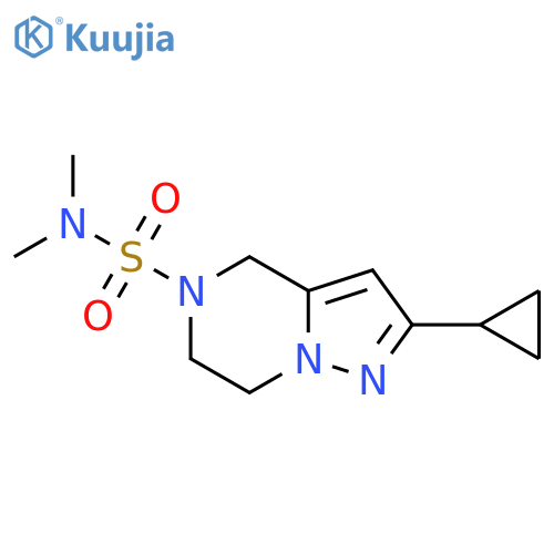 2-cyclopropyl-N,N-dimethyl-4H,5H,6H,7H-pyrazolo1,5-apyrazine-5-sulfonamide structure