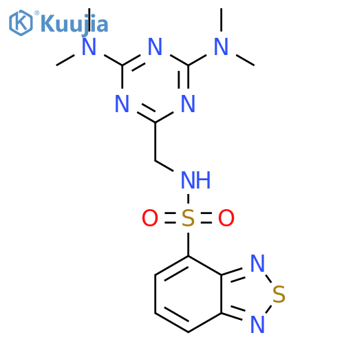 N-{4,6-bis(dimethylamino)-1,3,5-triazin-2-ylmethyl}-2,1,3-benzothiadiazole-4-sulfonamide structure
