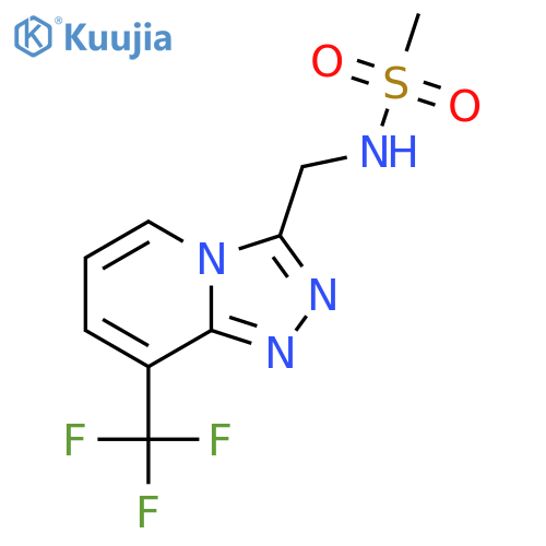 N-((8-(trifluoromethyl)-[1,2,4]triazolo[4,3-a]pyridin-3-yl)methyl)methanesulfonamide structure