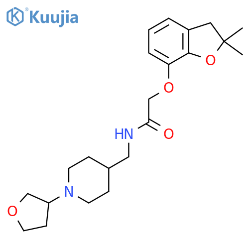 2-(2,2-dimethyl-2,3-dihydro-1-benzofuran-7-yl)oxy-N-{1-(oxolan-3-yl)piperidin-4-ylmethyl}acetamide structure
