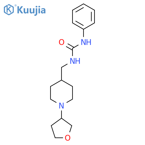 3-{1-(oxolan-3-yl)piperidin-4-ylmethyl}-1-phenylurea structure