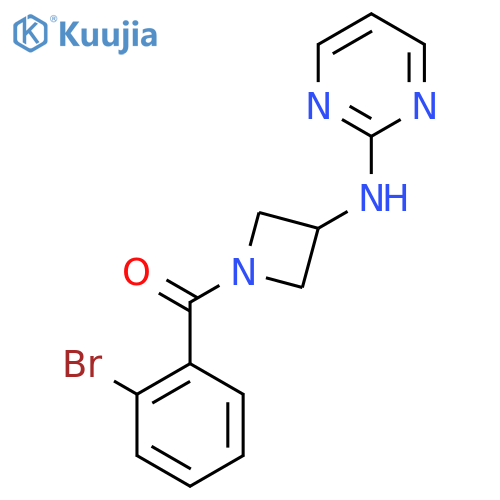 N-1-(2-bromobenzoyl)azetidin-3-ylpyrimidin-2-amine structure
