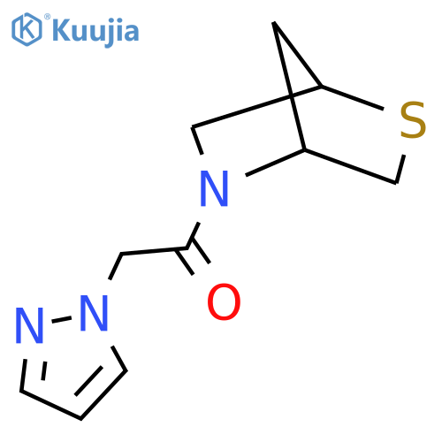 2-(1H-pyrazol-1-yl)-1-{2-thia-5-azabicyclo[2.2.1]heptan-5-yl}ethan-1-one structure