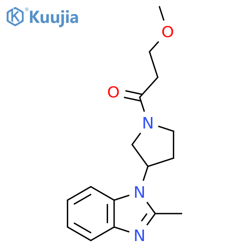3-methoxy-1-[3-(2-methyl-1H-1,3-benzodiazol-1-yl)pyrrolidin-1-yl]propan-1-one structure
