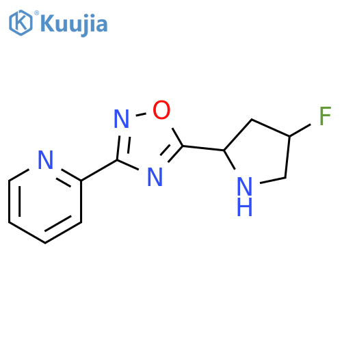 5-(4-fluoropyrrolidin-2-yl)-3-(pyridin-2-yl)-1,2,4-oxadiazole structure