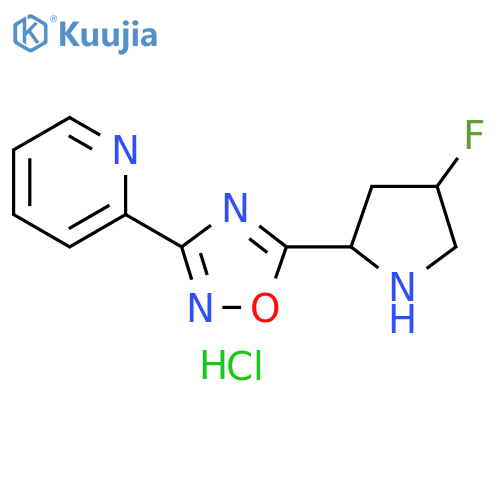 2-5-(4-fluoropyrrolidin-2-yl)-1,2,4-oxadiazol-3-ylpyridine dihydrochloride structure