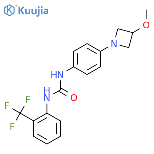 1-[4-(3-Methoxyazetidin-1-yl)phenyl]-3-[2-(trifluoromethyl)phenyl]urea structure
