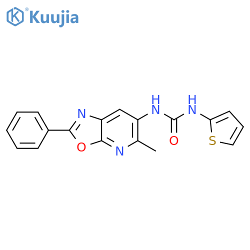 3-{5-methyl-2-phenyl-1,3oxazolo5,4-bpyridin-6-yl}-1-(thiophen-2-yl)urea structure