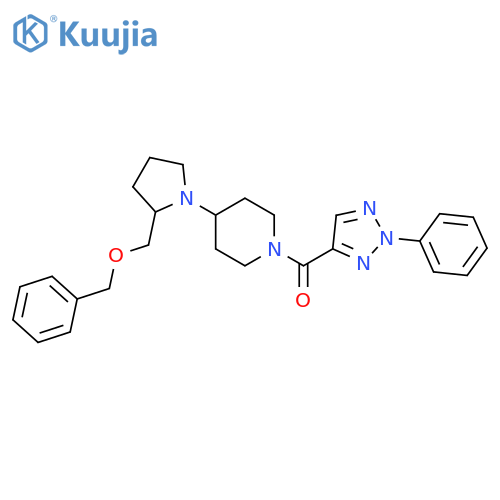 4-{2-[(benzyloxy)methyl]pyrrolidin-1-yl}-1-(2-phenyl-2H-1,2,3-triazole-4-carbonyl)piperidine structure