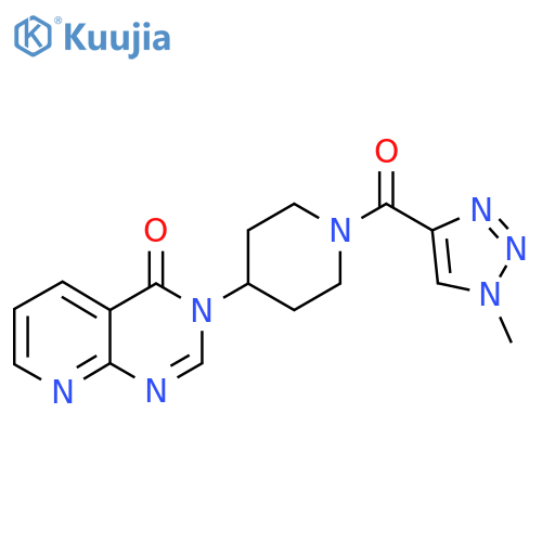 3-1-(1-methyl-1H-1,2,3-triazole-4-carbonyl)piperidin-4-yl-3H,4H-pyrido2,3-dpyrimidin-4-one structure