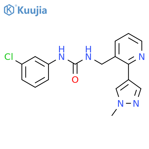 1-(3-chlorophenyl)-3-{2-(1-methyl-1H-pyrazol-4-yl)pyridin-3-ylmethyl}urea structure
