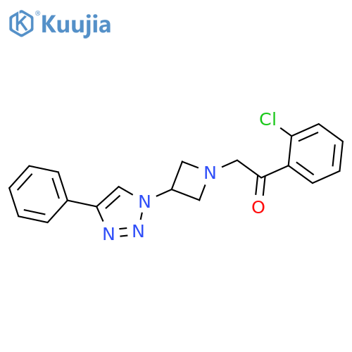 2-(2-chlorophenyl)-1-[3-(4-phenyltriazol-1-yl)azetidin-1-yl]ethanone structure