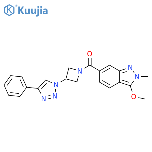 (3-methoxy-2-methylindazol-6-yl)-[3-(4-phenyltriazol-1-yl)azetidin-1-yl]methanone structure