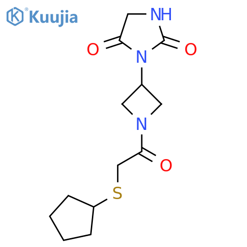 3-(1-(2-(Cyclopentylthio)acetyl)azetidin-3-yl)imidazolidine-2,4-dione structure