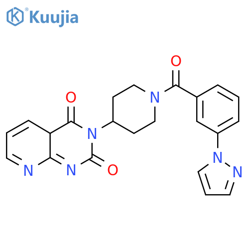 3-{1-[3-(1H-pyrazol-1-yl)benzoyl]piperidin-4-yl}-1H,2H,3H,4H-pyrido[2,3-d]pyrimidine-2,4-dione structure