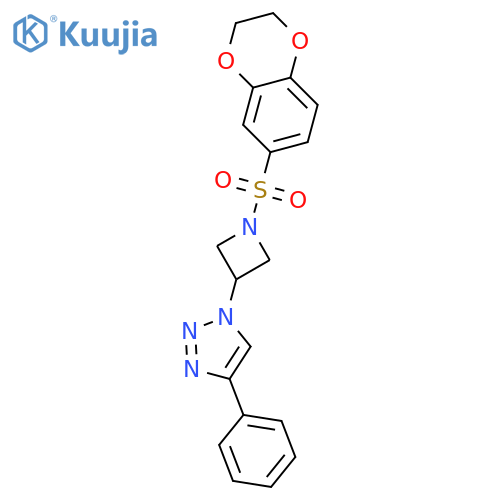 1-[1-(2,3-dihydro-1,4-benzodioxin-6-ylsulfonyl)azetidin-3-yl]-4-phenyltriazole structure