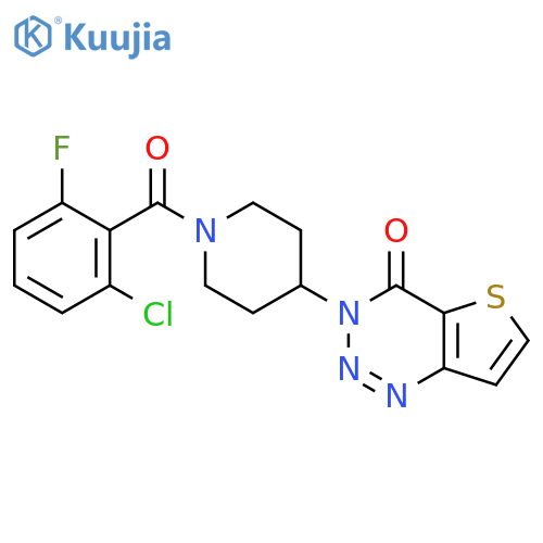 3-1-(2-chloro-6-fluorobenzoyl)piperidin-4-yl-3H,4H-thieno3,2-d1,2,3triazin-4-one structure