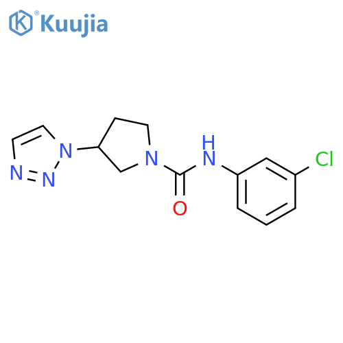 N-(3-Chlorophenyl)-3-(1H-1,2,3-triazol-1-yl)-1-pyrrolidinecarboxamide structure